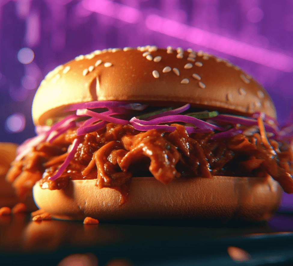 Sweet and Smoky BBQ Pulled Jackfruit Burger