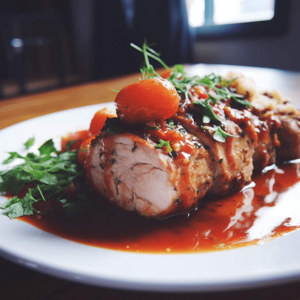 Pork Loin with Tomato Coulis